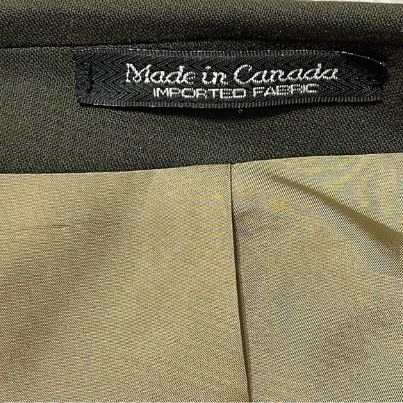 FRANCO TASSI Made in Canada Vintage Wool Blazer Olive Green Size 46 R Dawahares - Picture 10 of 13